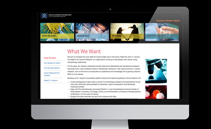 John P. Hanson Foundation for Cancer Research Brochure 1